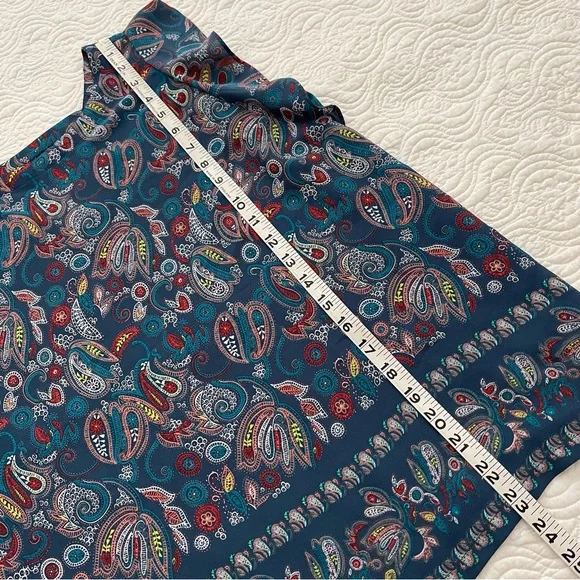 LOFT Top Ruffle Cap Sleeve Floral Paisley Size Petite Medium - Picture 11 of 15